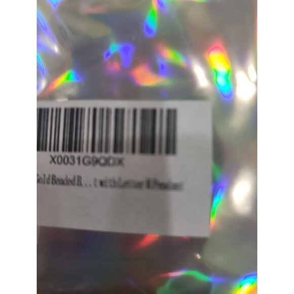 Doubgood Gold Beaded Bracelets for Women Stackable Bead Bracelet Set W/"R" NEW - Picture 2 of 3